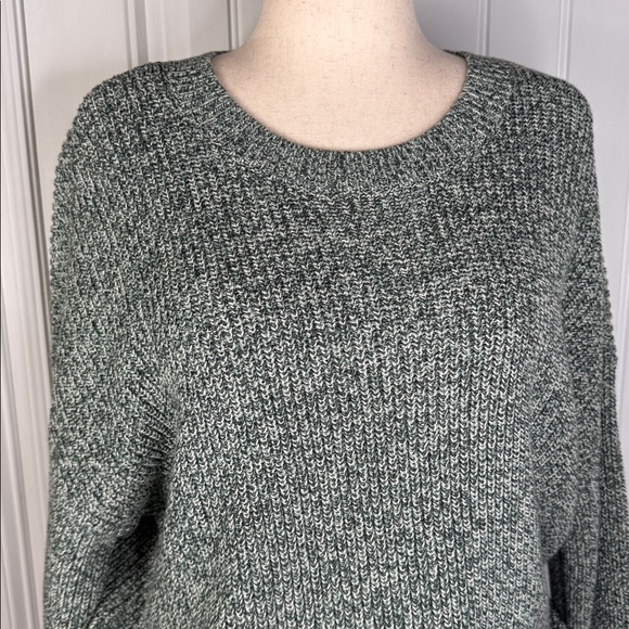 Lou & Grey Marled Drawstring Hem Sweater Womens  L Green NWT - Picture 9 of 12